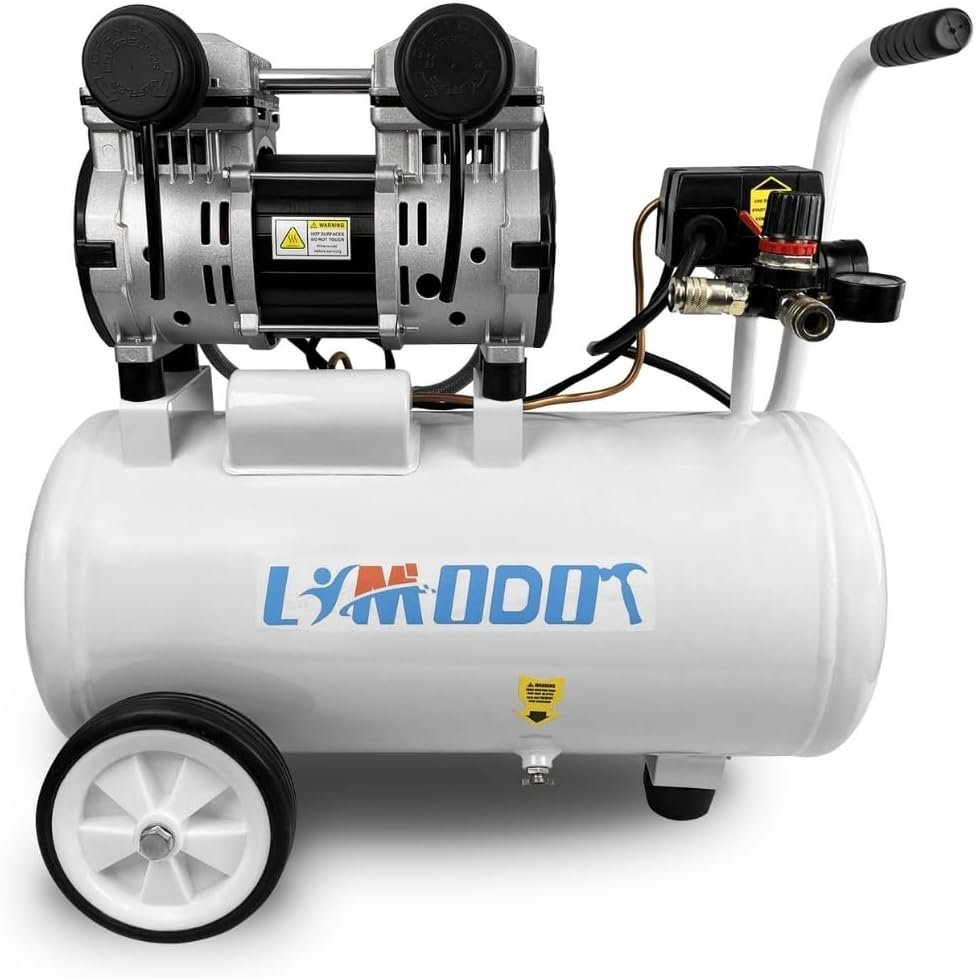 8 Gallon Aluminum Portable Air Compressor, Rust Proof, Lightweight Only 36 lbs, Dual Air Inlet Efficiency, Quiet Air Compressor, 68 dB, Ideal for Air Applications