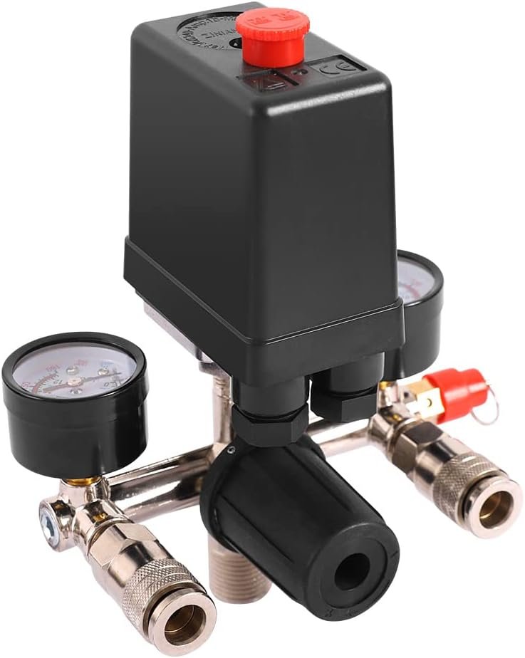 Dent-de-lion Air Compressor with Pressure Switch, 240V, 20A, 8kg Capacity, Alloy and Plastic