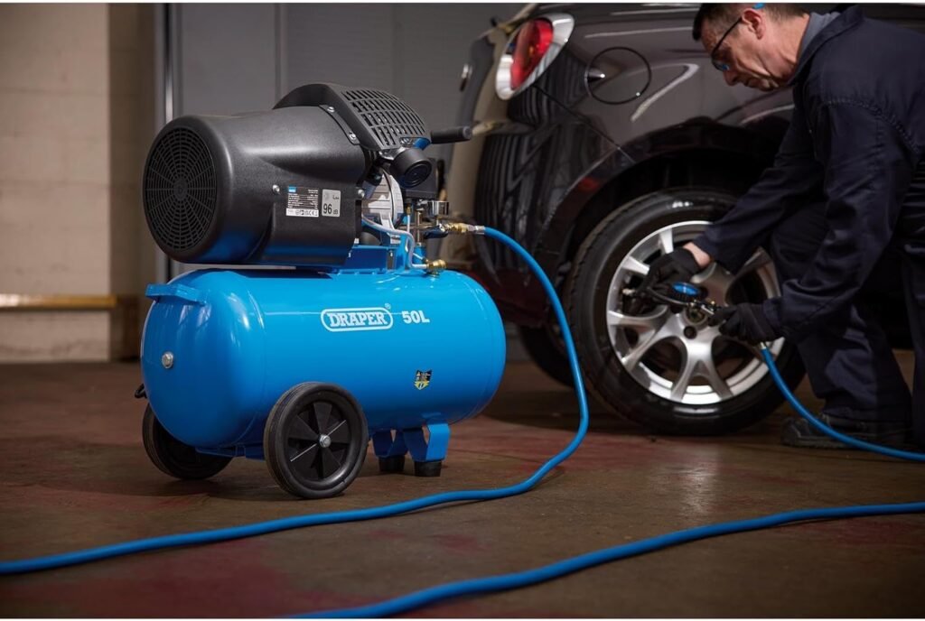 Draper 29355 Air Compressor, 50L, 230V, 2.2Kw , Blue