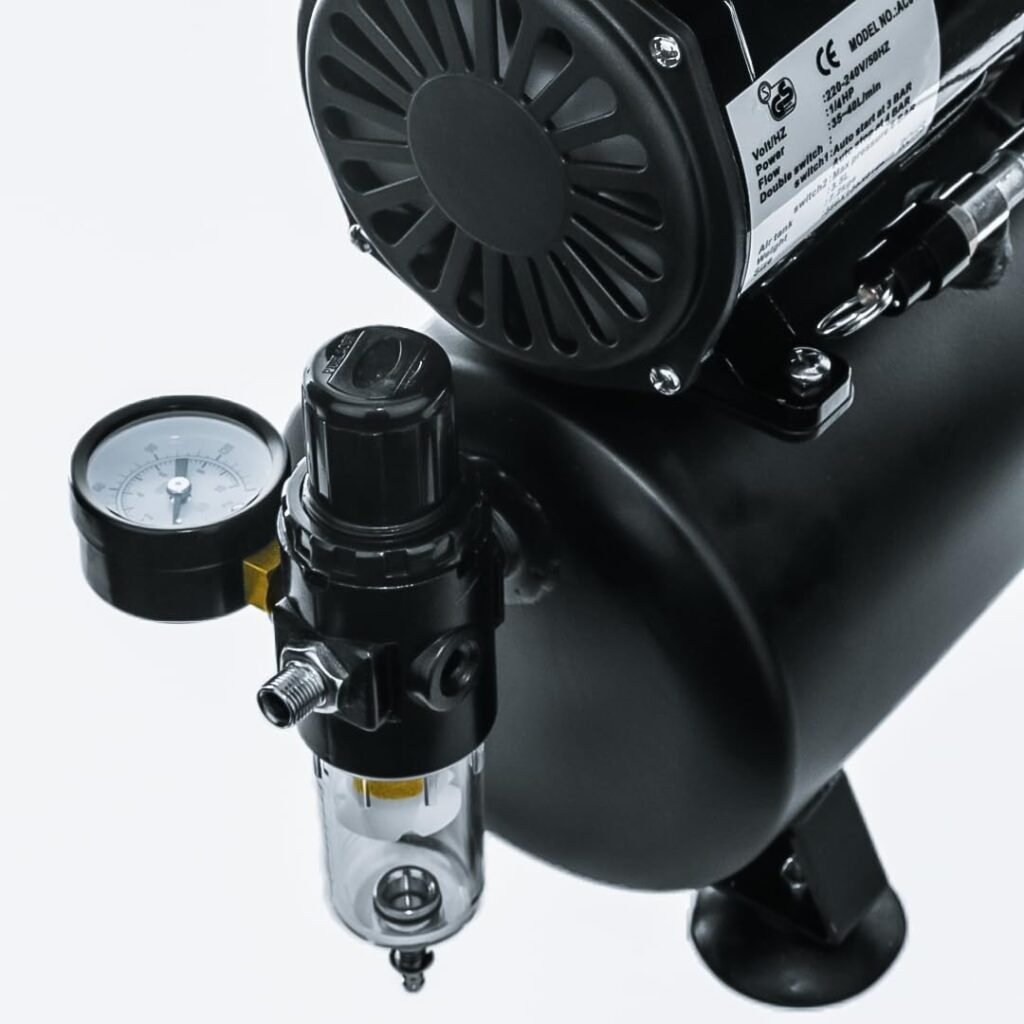 Compressor AC04 2 Electric Cooling Fan 2 Single Pistons 2 Power Settings Airbrushing Scale Models Hobbies Crafts Cake Decorating Cosmetics Auto-Motorcycle Graphics