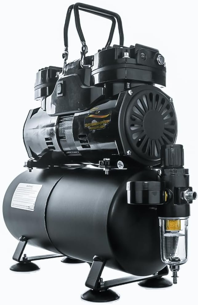 Compressor AC04 2 Electric Cooling Fan 2 Single Pistons 2 Power Settings Airbrushing Scale Models Hobbies Crafts Cake Decorating Cosmetics Auto-Motorcycle Graphics