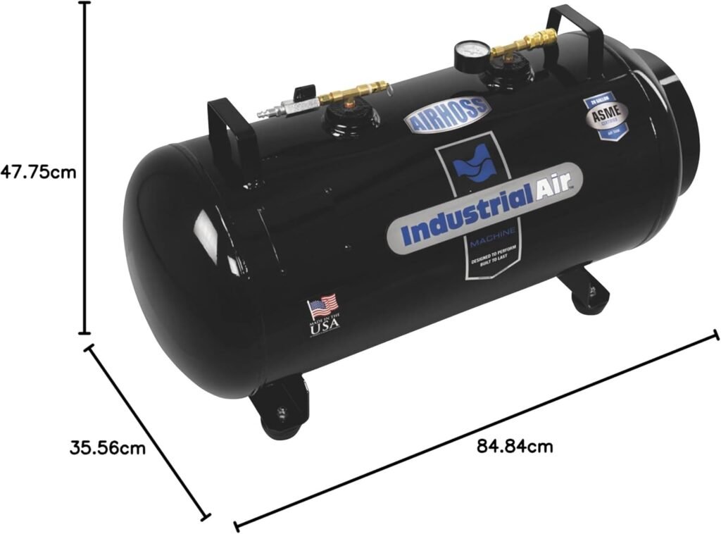 Industrial Air IT20ASME 20 Gallon ASME Certified Vertical/Horizontal Air Receiver Tank