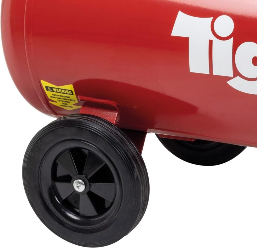 TIGREN Belt Drive Air Compressor, Twin Cylinder Oil-Lubricated 230V 13A, 100L, 3hp / 2.2kW, 150psi / 10 Bar 14CFM 97dB