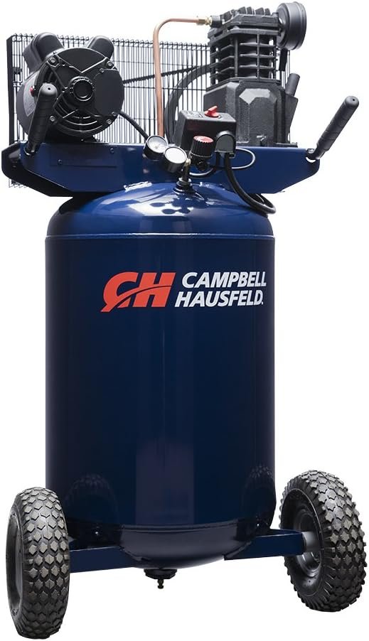 CAMPBELL HAUSFELD 30 Gallon Vertical Air Compressor, Portable, Single Stage, Dual Voltage, 2 HP Air Compressor, Ideal for Workshops and DIY Projects, Efficient and Reliable Performance. CAMPBELL HAUSFELD 30 Gallon Vertical Air Compressor, Portable, Single Stage, Dual Voltage, 2 HP Air Compressor, Ideal for Workshops and DIY Projects, Efficient and Reliable Performance.
