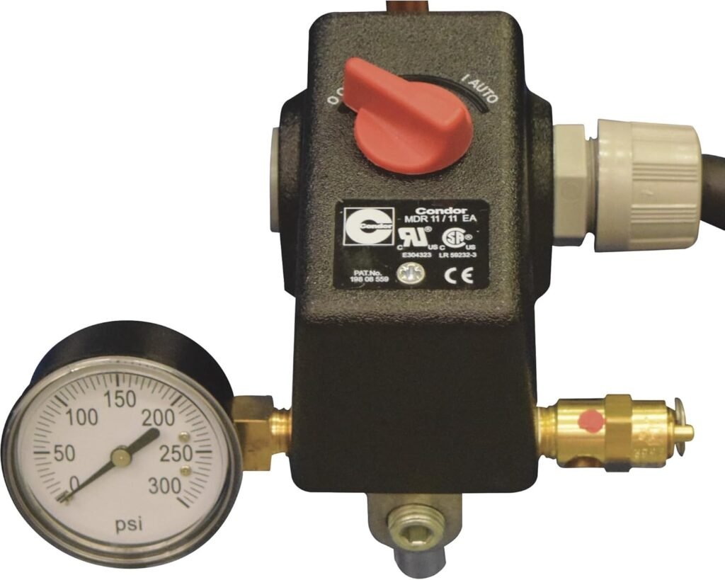 Quincy QT-54 Splash Lubricated Reciprocating Air Compressor - 5 HP, 230 Volt, 1 Phase, 60-Gallon Vertical, Model Number 2V41C60VC