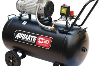 SIP Airmate Air Compressor Low Noise Oil-Free Direct Drive, 230V 100L 3hp 2.2kW 116psi 8 Bar 15CFM