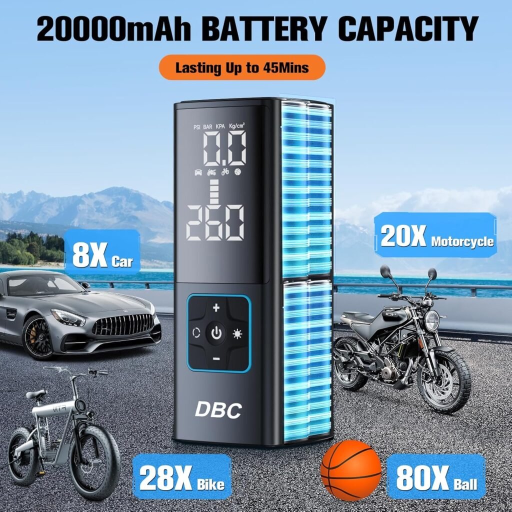 DBC - Portable air compressor for inflating tires
