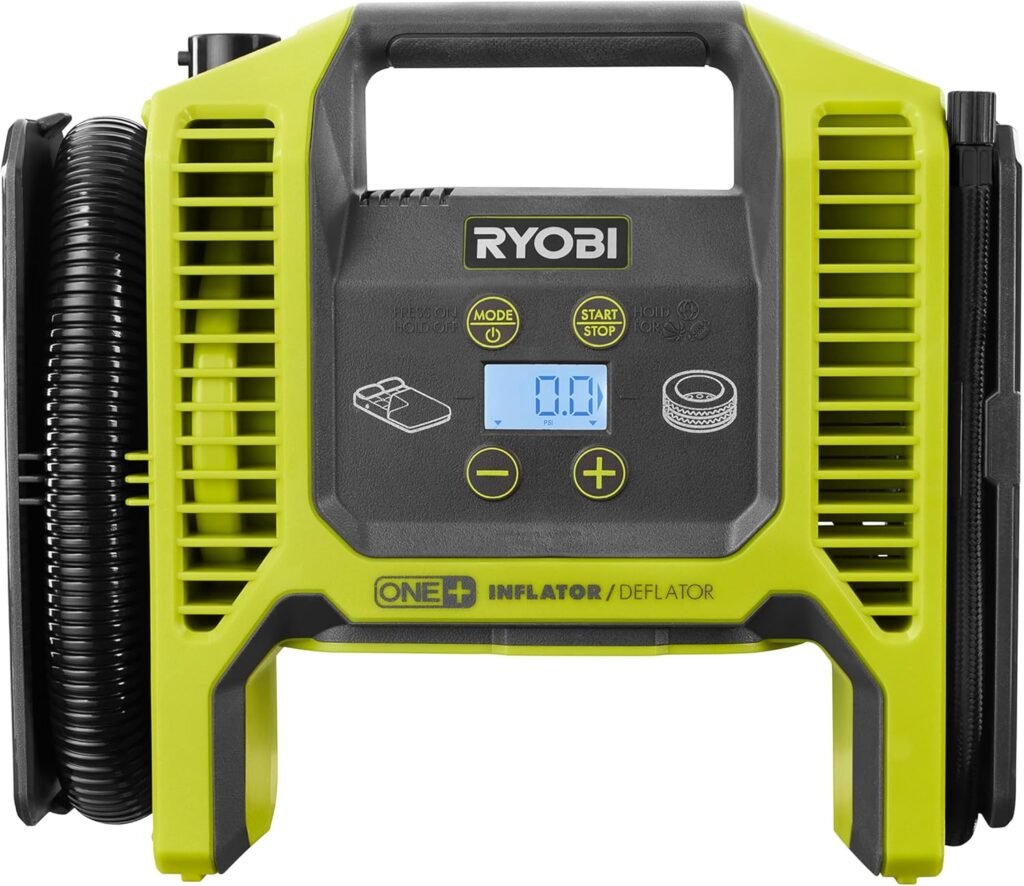 RYOBI 18V ONE+ Battery Multicompressor R18MI-0 Digital Max Pressure 10.3 Bar Without Battery and Charger - Green